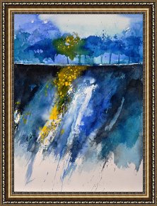 Watercolor Framed Prints - Watercolor 119001 by Pol Ledent