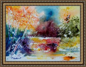 Watercolor Framed Prints - Watercolor 140908 by Pol Ledent