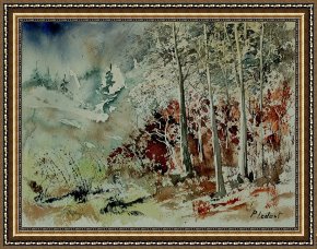 Watercolor Framed Prints - Watercolor 200307 by Pol Ledent