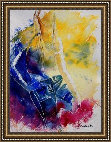 Watercolor Framed Prints - Watercolor 21546 by Pol Ledent