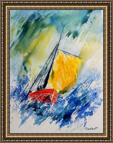 Watercolor Framed Prints - Watercolor 280308 by Pol Ledent