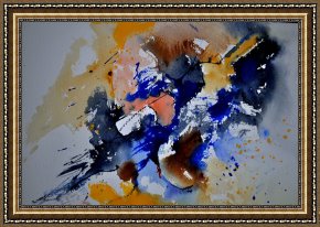 Watercolor Framed Prints - Watercolor Abstract 111160 by Pol Ledent