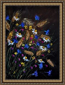Wild Boar Framed Prints - Wild Flowers 452150 by Pol Ledent