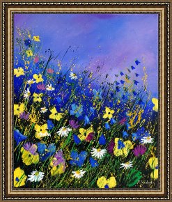 Wild Boar Framed Prints - Wild flowers 560908 by Pol Ledent