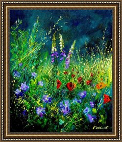 Wild Boar Framed Prints - Wild Flowers by Pol Ledent