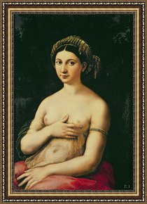 Raphael Framed Prints - La Fornarina by Raphael