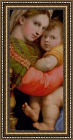 Raphael Framed Prints - The Madonna Of The Chair by Raphael