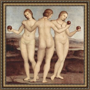 Raphael Framed Prints - The Three Graces - 1504-05 by Raphael