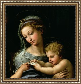 Raphael Framed Prints - The Virgin of the Rose by Raphael