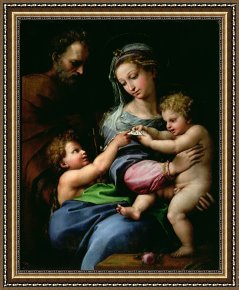 Raphael Framed Prints - The Virgin of the Rose by Raphael