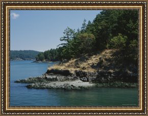 Raymond Gehman Framed Prints - A Scenic View of a Peaceful Shoreline by Raymond Gehman