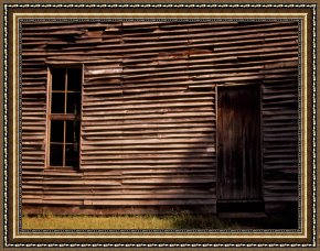 Exterior Framed Paintings - Exterior Wall of an Old Wooden Church by Raymond Gehman