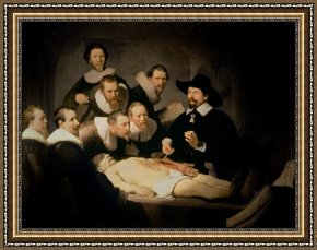 Hendrikus Van De Sende Baachyssun Framed Prints - The Anatomy Lesson of Doctor Nicolaes Tulp by Rembrandt Harmenszoon van Rijn