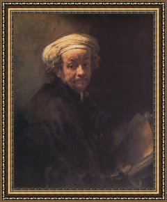 (selfportrait) Framed Prints - Selfportrait As The Apostle Paul by Rembrandt
