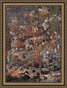 Richard Dadd Framed Prints - The Fairy Feller's Masterstroke by Richard Dadd