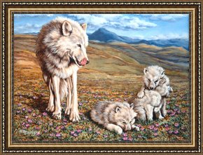Wolfe Framed Paintings - Arctic Summer by Richard De Wolfe