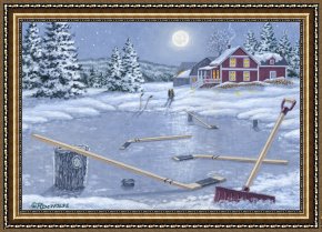 Wolfe Framed Paintings - Home For Supper by Richard De Wolfe