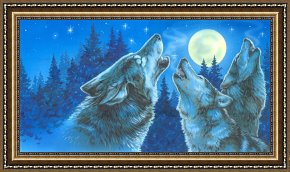 Wolfe Framed Paintings - Moon Song by Richard De Wolfe
