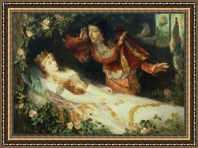 Beauty Framed Paintings - Sleeping Beauty by Richard Eisermann