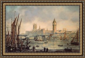 House Framed Prints - The Houses of Parliament and Westminster Bridge by Richard Willis