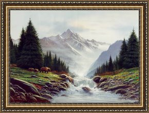 Robert Framed Prints - Bear Mountain by Robert Foster