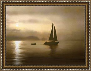 The Green Sail Framed Prints - Brass Sail by Robert Foster