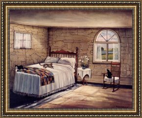 Robert Framed Prints - Cat Nap by Robert Foster