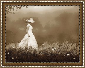 Robert Foster Framed Prints - Fog Walk by Robert Foster