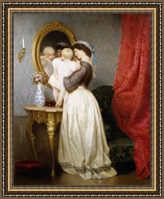 Reflections of Portofino Framed Prints - Reflections of Maternal Love by Robert Julius Beyschlag