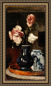 Floral Framed Prints - Floral Still Life by Roderic O Conor