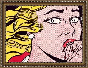 J.f.k. in Berlin, 1963 Framed Prints - Crying Girl c.1963 by Roy Lichtenstein