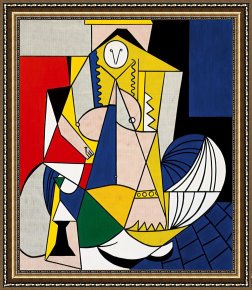 J.f.k. in Berlin, 1963 Framed Prints - Femme Dalger Ausschnitt 1963 by Roy Lichtenstein