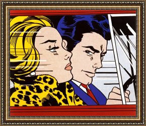 J.f.k. in Berlin, 1963 Framed Prints - In The Car 1963 by Roy Lichtenstein