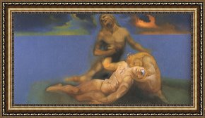 A Place Framed Prints - A Soft Watch Put in The Appropriate Place to Cause a Young Ephebe to Die And Be Resuscitated by by Salvador Dali