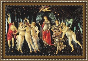 Sandro Botticelli Framed Prints - Allegory of Spring by Sandro Botticelli