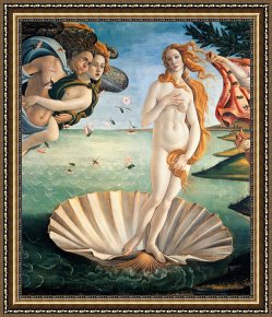 Sandro Botticelli Framed Prints - Birth Of Venus by Sandro Botticelli