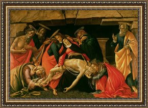 Sandro Botticelli Framed Prints - Lamentation of Christ by Sandro Botticelli