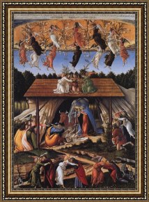 Sandro Botticelli Framed Prints - Mystic Nativity by Sandro Botticelli