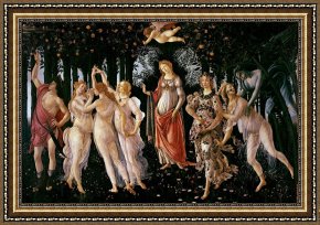 Sandro Botticelli Framed Prints - Primavera by Sandro Botticelli