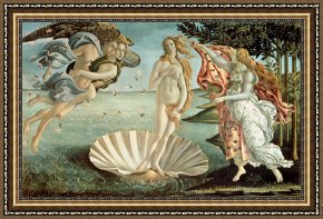 Sandro Botticelli Framed Prints - The Birth of Venus by Sandro Botticelli