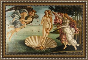 Sandro Botticelli Framed Prints - The Birth Of Venus by Sandro Botticelli