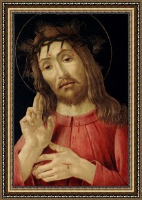 Sandro Botticelli Framed Prints - The Resurrected Christ by Sandro Botticelli