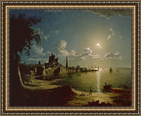 Scene Framed Prints - Moonlight Scene by Sebastian Pether