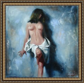 Cold Framed Paintings - The cold senses by Sergey Ignatenko
