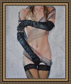 Nudity Framed Paintings - Without nudity by Sergey Ignatenko