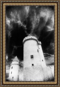 Exterior Framed Paintings - Chateau de Blandy les Tours by Simon Marsden