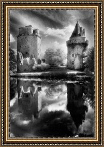 Exterior Framed Paintings - Chateau de Largoet by Simon Marsden