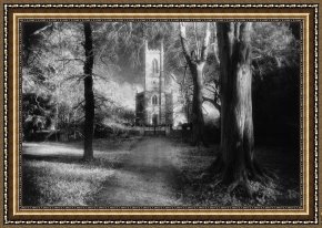 Exterior Framed Paintings - Church of St Mary Magdalene by Simon Marsden