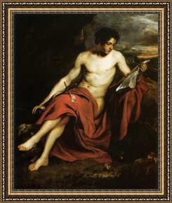Holy Family with The Infant Saint John The Baptist And Saint Francis Framed Paintings - Saint John The Baptist in The Wilderness by Sir Antony Van Dyck