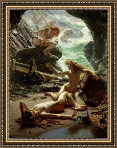John Framed Prints - The Cave of the Storm Nymphs by Sir Edward John Poynter